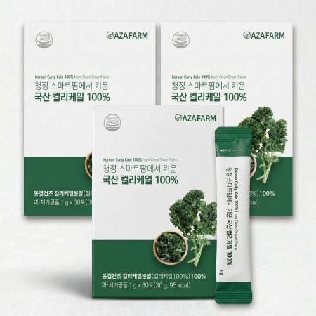 아자팜 컬리케일 3박스(90포)