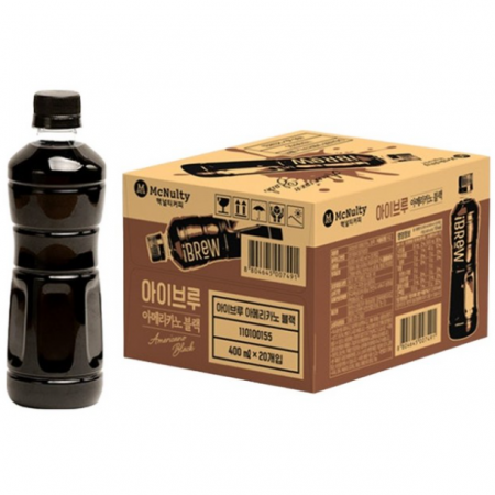 맥널티 아이브루 아메리카노 블랙 무라벨 400ml 20개