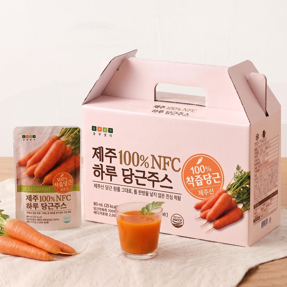 동명상회 제주 NFC 당근주스 80ml 30포